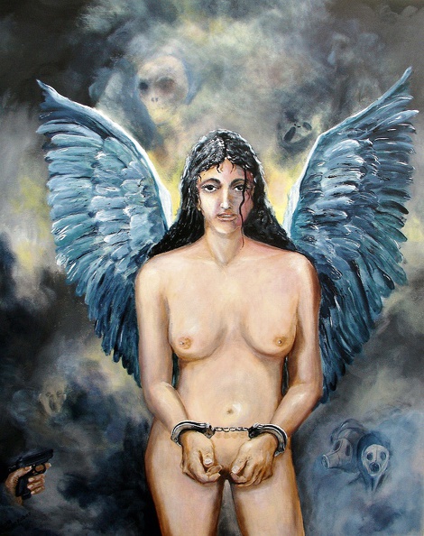 Anders-Faber Helga · 02 · „Engel außer Betrieb“ · Öl auf Leinwand · 80 x 100 cm · 2012.jpg