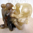 Bickel Berthold · 01 · „Reigen“ · Skulptur aus Alabaster · 26 x 20 x 20 cm · 2015