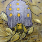 Eiserbeck Andreas · 03 · „Tortue Ile Mustique“ · Öl Kohle auf Leinwand · 115 x 130 cm · 2011