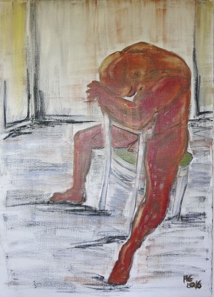 Eiserbeck Andreas · 04 · „Akt“ · Öl Kohle auf Leinwand · 100 x 140 cm · 2016.jpg