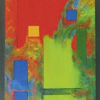 Espenhain Brigitte · 03 · „Die Auflösung rot-grün-blau“ · Acryl - Mischtechnik · 70 x 100 cm · 2016