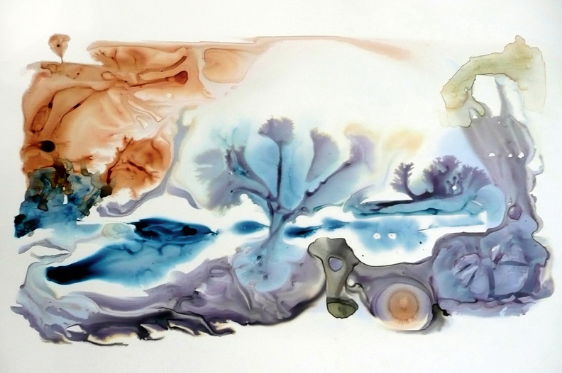 Goldschmidt Sigrid · „Wasserfarbspiel“ · Wasserfarbe auf Steinpapier · 420 x 297 cm · 2015.jpg