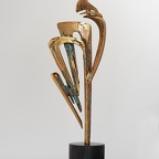 Kulinski Ivan · 02 · „Hahn“ · Bronze auf Marmorsockel · Höhe 42 cm · 2013