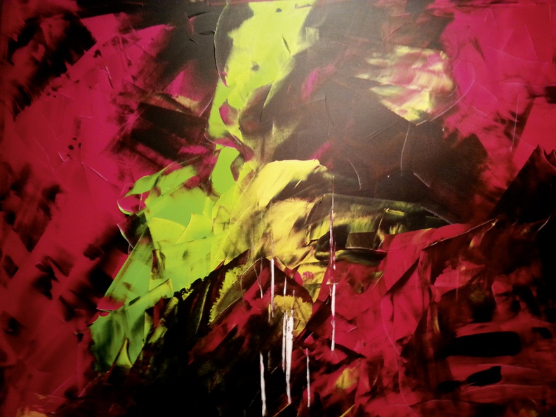 Lardschneider Manfred · 01 · „Explosion in Rot“ · Acryl auf Leinwand · 100 x 100 cm · 2016.jpg