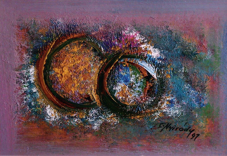 Nyirady Christine · 01 · „Auf ewig dein“ · Mischtechnik auf Leinwand · 18 x 13 cm · 1997.jpg