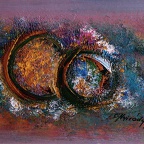 Nyirady Christine · 01 · „Auf ewig dein“ · Mischtechnik auf Leinwand · 18 x 13 cm · 1997