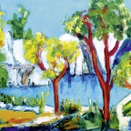 Sewekow Birgit · 01 · „Lac des Peiroou, St. Remy“ · Öl auf Leinwand · 60 x 80 cm · 2015