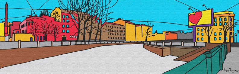 Yanovsky - Am Ufer des Flusses Karpowka, 200x60 cm.jpg