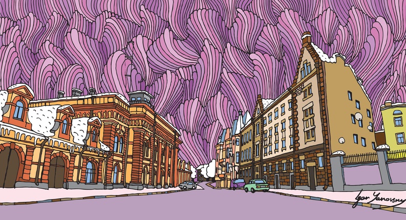 Yanovsky - Straße am suedlichen Graben, 140x80.jpg