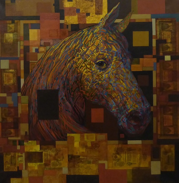 Leontjew Igor, Pferd, Öl a.L., 80x75 cm.jpg