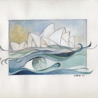 Carg Michele - Sydney Opera House, Aquarell