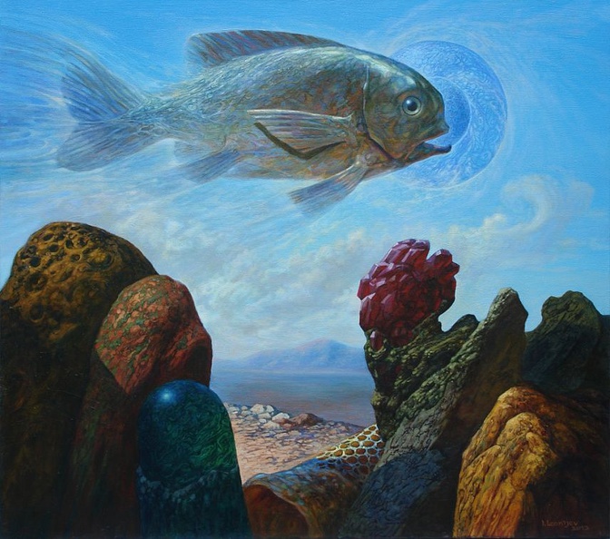 Leontjew Igor - Ein Fisch ein Traum, Öl a.L, 90x100 cm.jpg