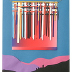 Das Mäntelchen im Wind, Collage, 41,7x34 cm