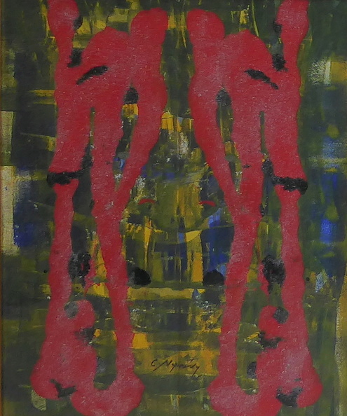 Nyirady Christine - Zweikampf vor dem Glaspalast, 60x50 cm.jpg