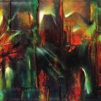 Königin des Abendlandes,Acryl-Mischtechnik, 40x120cm++