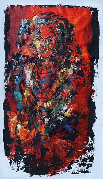 Yoruba Girl, Acryl,214x122cm+.jpg