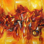 KG Positive World, Mischtechnik,120x40cm