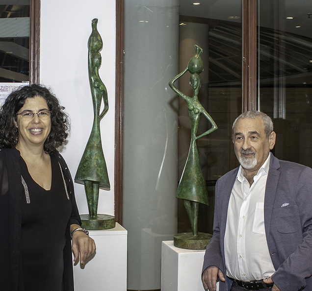 Michal Elazar Zur and her sculptures.jpg