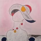 lady of society, 2018;  85 x 105 cm