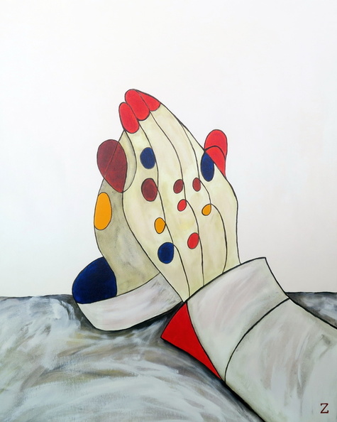 praying hands, 2018;  85 x 105 cm.JPG