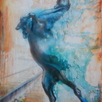 Beuchot Monika - Abschied vom Blau, 90x70 cm