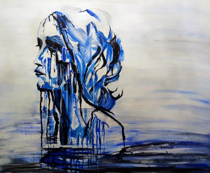 Die blaue Lady, Mischtechnik a.L, 80x100 cm.png