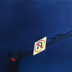 6.Turn Around Prohibited 90 x 90cm acrylic on canvas 2012