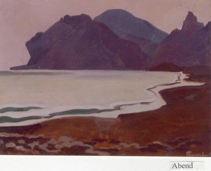 Krim Abend am Meer, 30x40cm, Tempera, Karton 1955.jpg