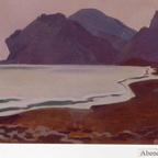Krim Abend am Meer, 30x40cm, Tempera, Karton 1955
