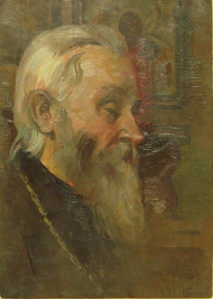 Russische Pope, 40x26cm, Öl.Karton 1949.jpg