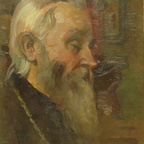 Russische Pope, 40x26cm, Öl.Karton 1949