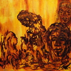 Ganatschnig Karin, Afrika, Acryl a.L., 80x80 cm