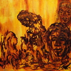 Ganatschnig Karin, Afrika, Acryl a.L., 80x80 cm