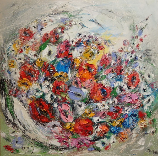 Tregubova Olga, Blumenstrauss, Oel a.L. 100x100 cm.jpg