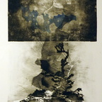 Jüttner Renate, HImmel, wo bist du, Lithographie, 70x50 cm