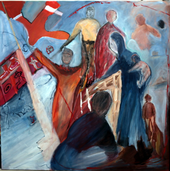 Lessel Jagoda - Die Suchenden Acryl a.L. 100x 100 cm.JPG