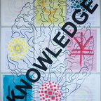 Reinhart Martina - Knowledge, Mischtechnik auf Leinwand, 145 x100 cm