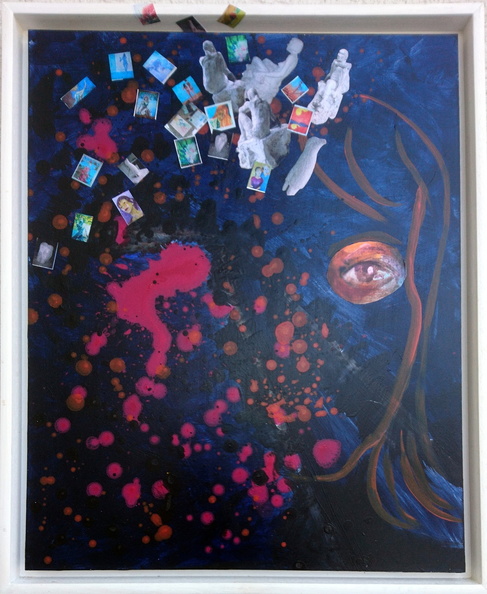 E.S. - Als wär's ein Bild von mir, Collage auf Platte, 50 x 40 cm.JPG