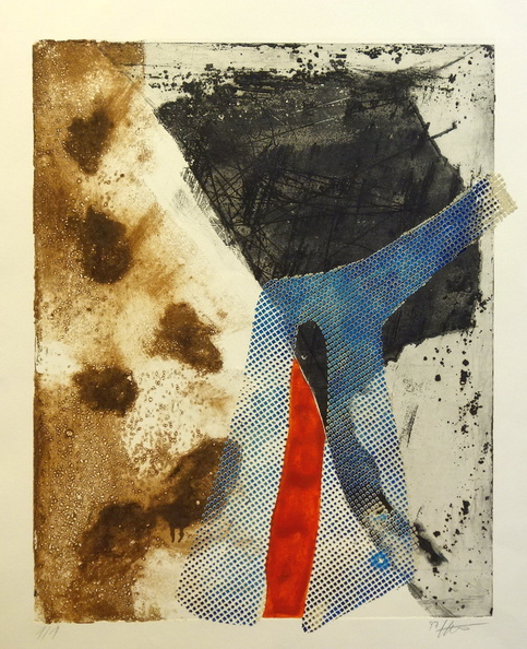 Tonia Kos - Braun Schwarz Litho + Reliefdruck Blau + Aquarell rot, 50 x 50 cm.jpg