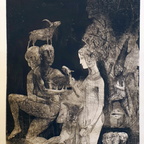 Stoimen Stoilov - Pandora, Radierung 59 x 43,5 cm