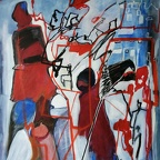 Lessel Jagoda - Die Arbeitssuchenden  - Acryl a.L., 80 x 60 cm