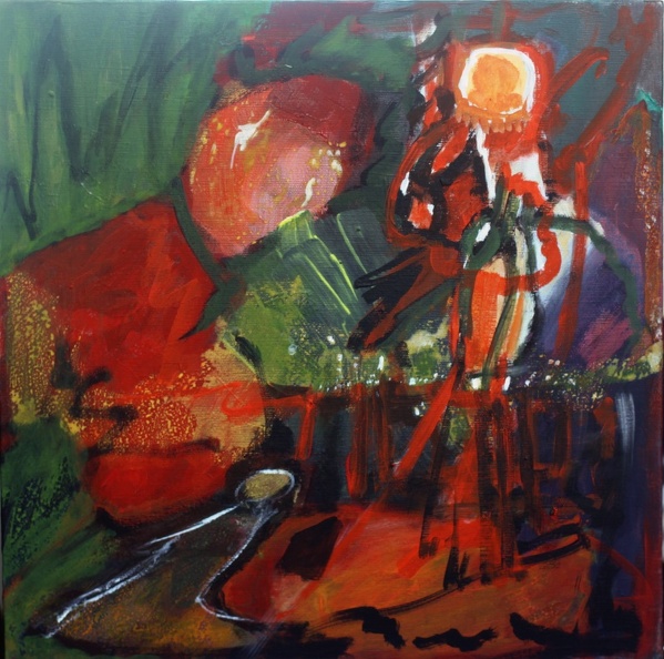 Lessel Jagoda - Bedrohung  für Mensch und Natur, Acryl auf Leinwand,  40 x 40 cm.JPG