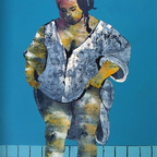 Zdrahal Frau im Bad 70x50 cm